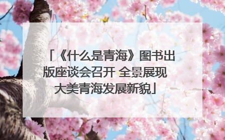 《什么是青海》图书出版座谈会召开 全景展现大美青海发展新貌