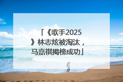 《歌手2025》林志炫被淘汰，马嘉祺揭榜成功