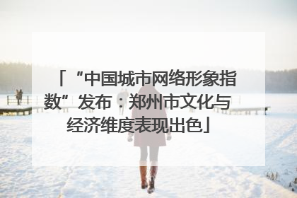 “中国城市网络形象指数”发布：郑州市文化与经济维度表现出色