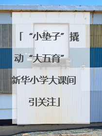 “小垫子”撬动“大五育” 新华小学大课间引关注