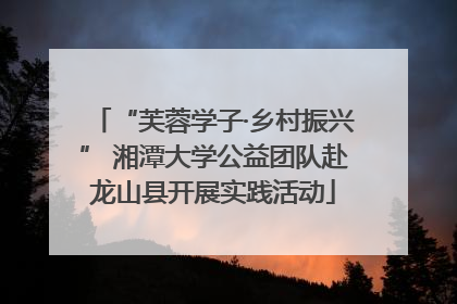 “芙蓉学子·乡村振兴” 湘潭大学公益团队赴龙山县开展实践活动