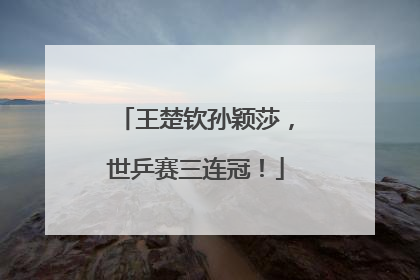 王楚钦孙颖莎，世乒赛三连冠！