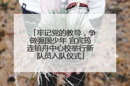 牢记党的教导，争做强国少年 宜宾筠连镇舟中心校举行新队员入队仪式