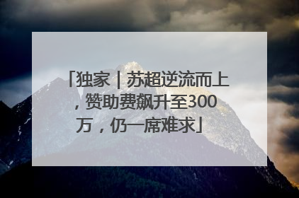 独家｜苏超逆流而上，赞助费飙升至300万，仍一席难求