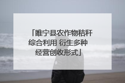 睢宁县农作物秸秆综合利用 衍生多种经营创收形式