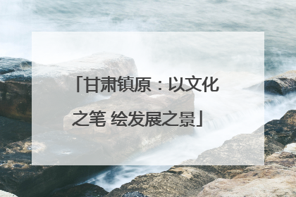 甘肃镇原：以文化之笔 绘发展之景