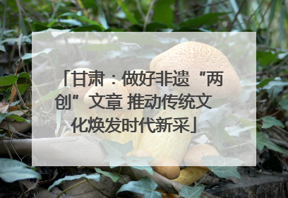 甘肃：做好非遗“两创”文章 推动传统文化焕发时代新采