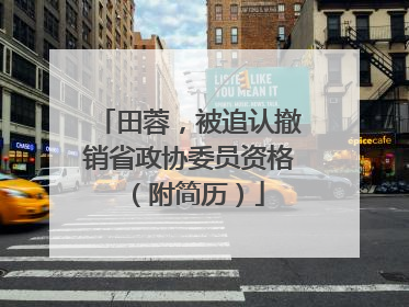 田蓉，被追认撤销省政协委员资格（附简历）
