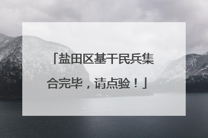 盐田区基干民兵集合完毕，请点验！