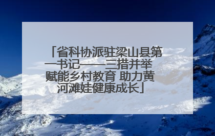 省科协派驻梁山县第一书记——三措并举 赋能乡村教育 助力黄河滩娃健康成长