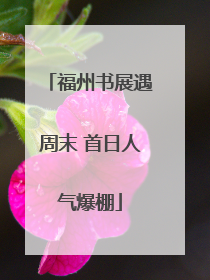 福州书展遇周末 首日人气爆棚