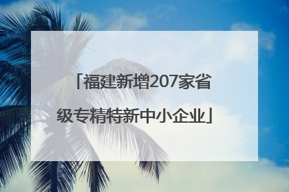 福建新增207家省级专精特新中小企业
