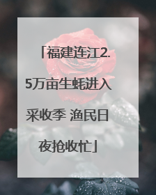 福建连江2.5万亩生蚝进入采收季 渔民日夜抢收忙