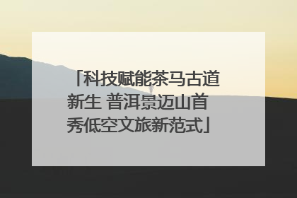 科技赋能茶马古道新生 普洱景迈山首秀低空文旅新范式