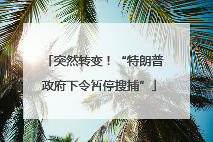 突然转变！“特朗普政府下令暂停搜捕”