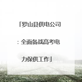 罗山县供电公司：全面备战高考电力保供工作