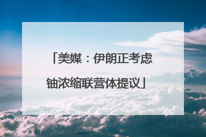 美媒：伊朗正考虑铀浓缩联营体提议