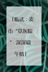 临武：麦市“草灰粽” 深深端午情