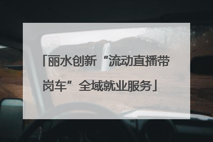 丽水创新“流动直播带岗车”全域就业服务