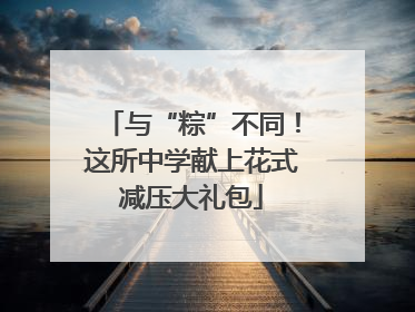 与“粽”不同！这所中学献上花式减压大礼包