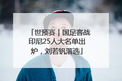 世预赛｜国足客战印尼25人大名单出炉，刘若钒落选