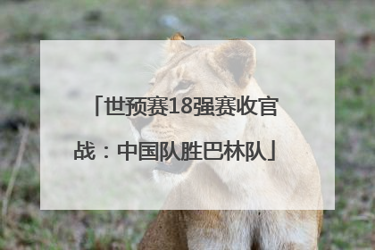 世预赛18强赛收官战：中国队胜巴林队