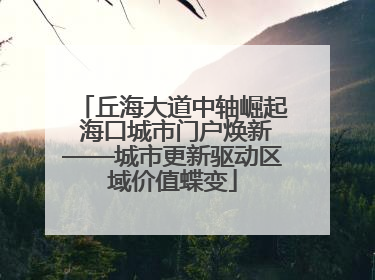 丘海大道中轴崛起 海口城市门户焕新——城市更新驱动区域价值蝶变
