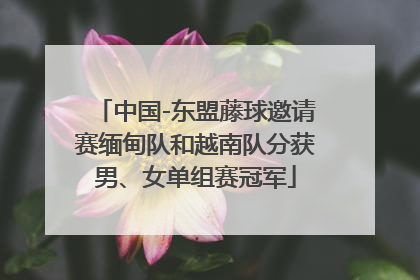 中国-东盟藤球邀请赛缅甸队和越南队分获男、女单组赛冠军