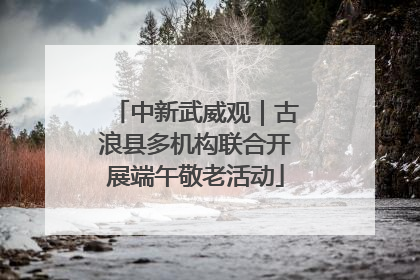 中新武威观｜古浪县多机构联合开展端午敬老活动