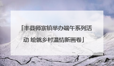 丰县师寨镇举办端午系列活动 绘就乡村温情新画卷