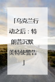 乌克兰行动之后：特朗普沉默 美特使警告