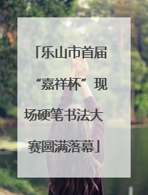 乐山市首届“嘉祥杯”现场硬笔书法大赛圆满落幕