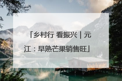 乡村行 看振兴｜元江：早熟芒果销售旺