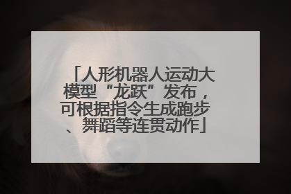 人形机器人运动大模型“龙跃”发布，可根据指令生成跑步、舞蹈等连贯动作