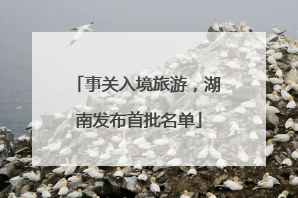 事关入境旅游，湖南发布首批名单