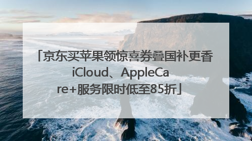 京东买苹果领惊喜券叠国补更香 iCloud、AppleCare+服务限时低至85折