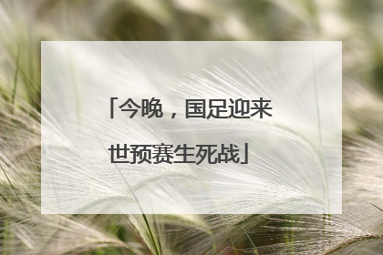 今晚，国足迎来世预赛生死战