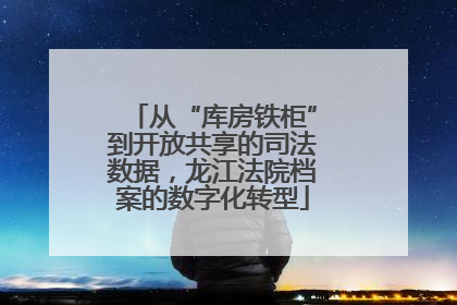 从“库房铁柜”到开放共享的司法数据，龙江法院档案的数字化转型