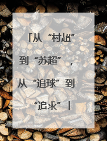 从“村超”到“苏超”，从“追球”到“追求”