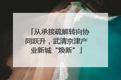 从承接疏解转向协同跃升，武清京津产业新城“焕新”