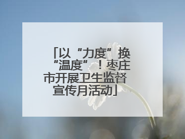 以“力度”换“温度”！枣庄市开展卫生监督宣传月活动