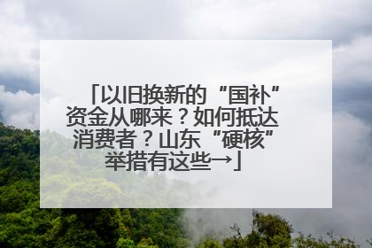 以旧换新的“国补”资金从哪来？如何抵达消费者？山东“硬核”举措有这些→