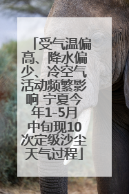 受气温偏高、降水偏少、冷空气活动频繁影响 宁夏今年1-5月中旬现10次定级沙尘天气过程