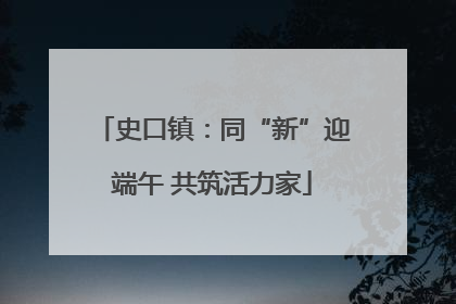史口镇：同“新”迎端午 共筑活力家