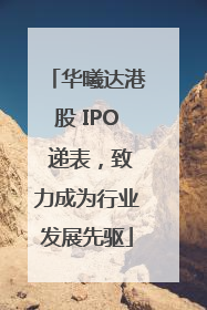 华曦达港股 IPO 递表，致力成为行业发展先驱
