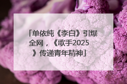 单依纯《李白》引爆全网，《歌手2025》传递青年精神