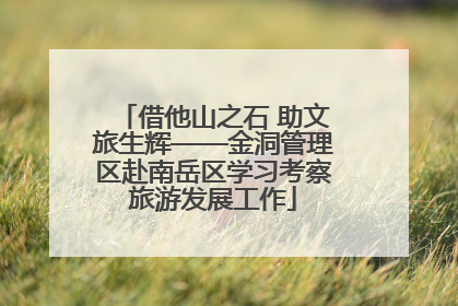 借他山之石 助文旅生辉——金洞管理区赴南岳区学习考察旅游发展工作