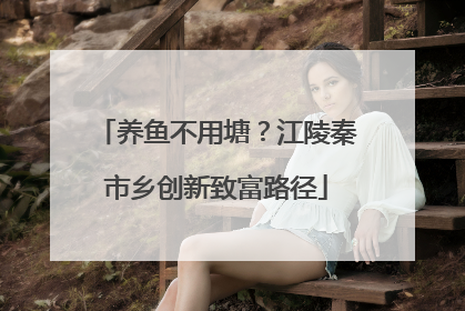 养鱼不用塘？江陵秦市乡创新致富路径
