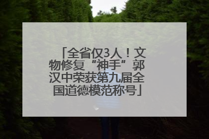 全省仅3人！文物修复“神手”郭汉中荣获第九届全国道德模范称号