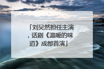 刘昊然担任主演，话剧《温暖的味道》成都首演